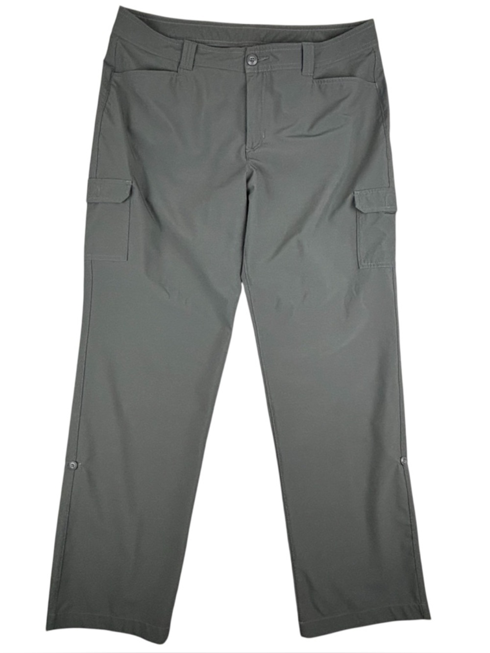 Eddie Bauer Pants Womens 14 Gray Stretch Cargo Convertible Outdoor‎ Granola Girl